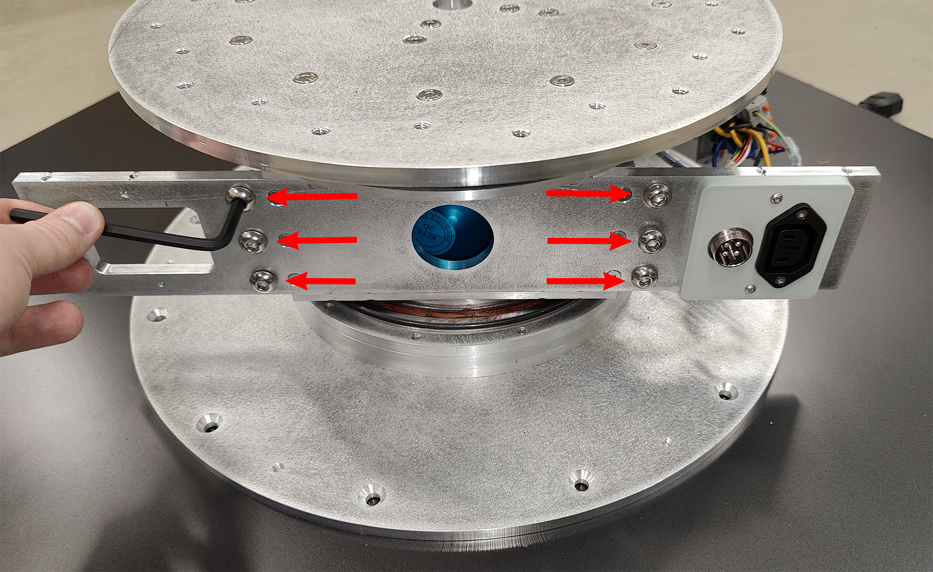 Sensor column beam mounting screws