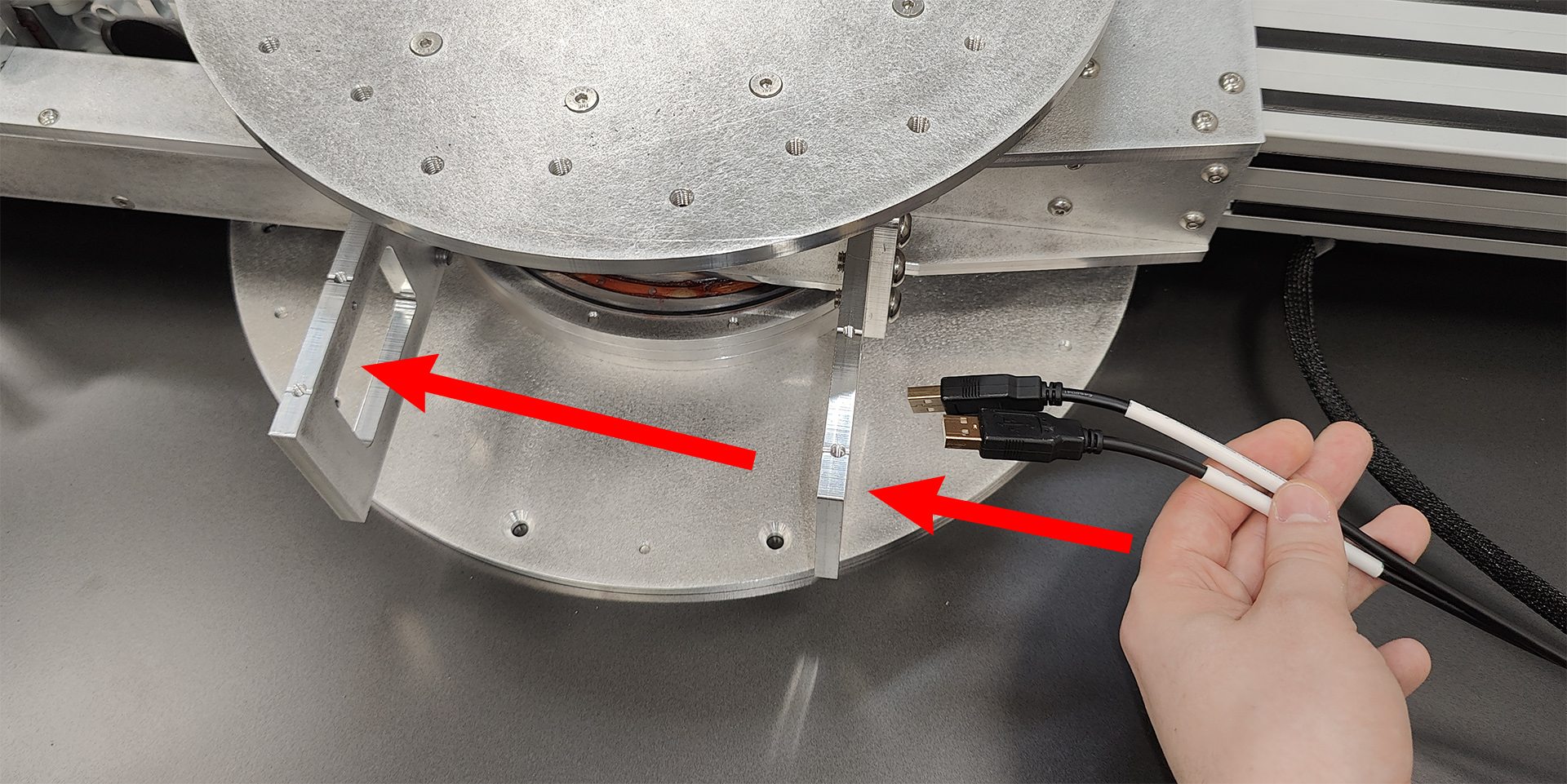 Routing the USB cables