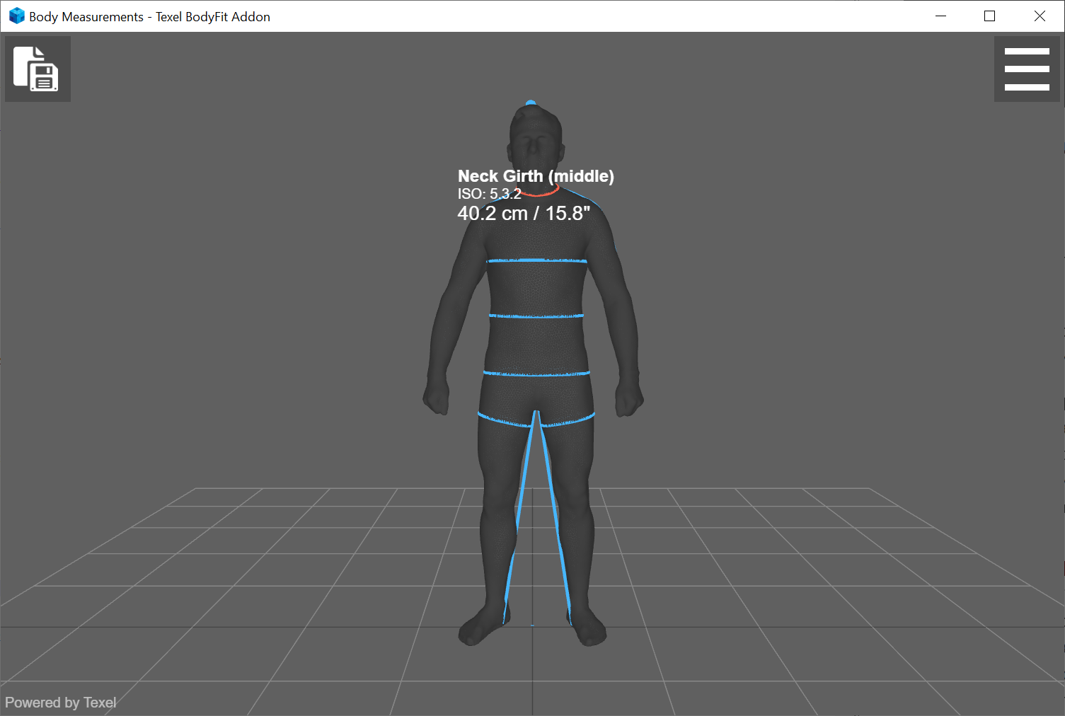 Viewing Body Measurements in 3D