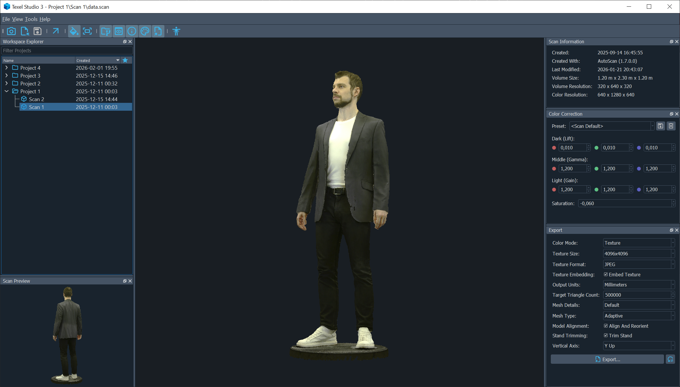 Viewing a 3D Scan
