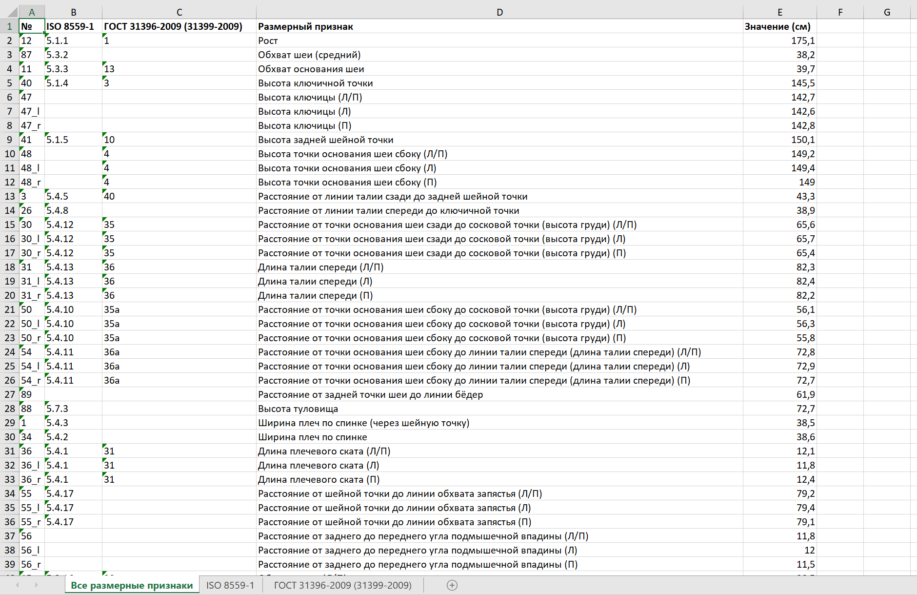 Экспорт в Microsoft Excel